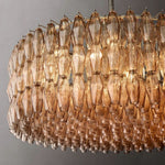 Chiara Lustrous Glass Round Chandelier 47"