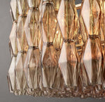 Chiara Lustrous Glass Round Chandelier 37"