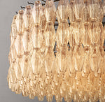 Chiara Lustrous Glass Round Chandelier 37"