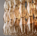 Chiara Lustrous Glass Round Chandelier 37"