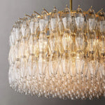 Chiara Lustrous Glass Round Chandelier 37"