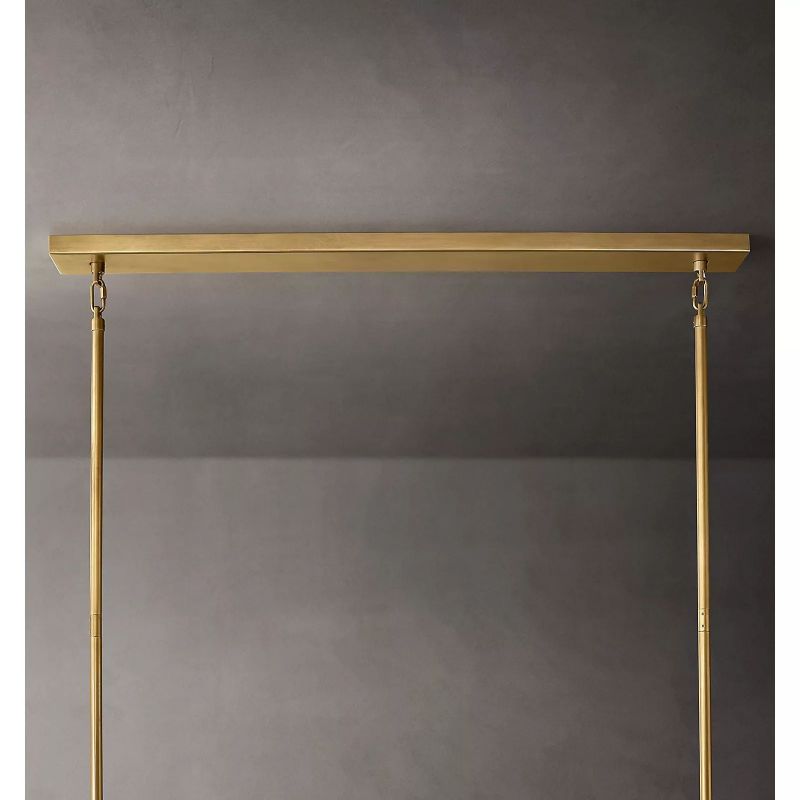Chiara Lustrous Glass Rectangular Chandelier 74"