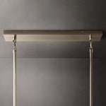 Chiara Lustrous Glass Rectangular Chandelier 74"