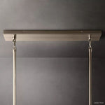 Chiara Lustrous Glass Rectangular Chandelier 74"