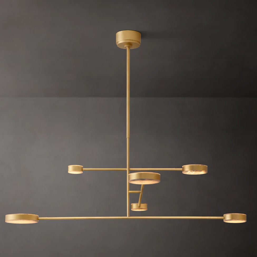 Alexander Modular Alabaster Mobile Chandelier 48"