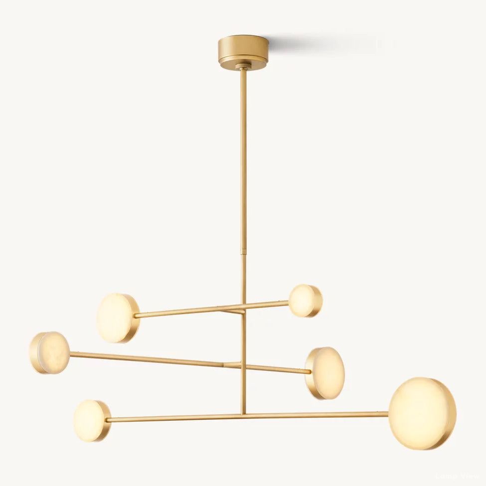 Alexander Modular Alabaster Mobile Chandelier 48"