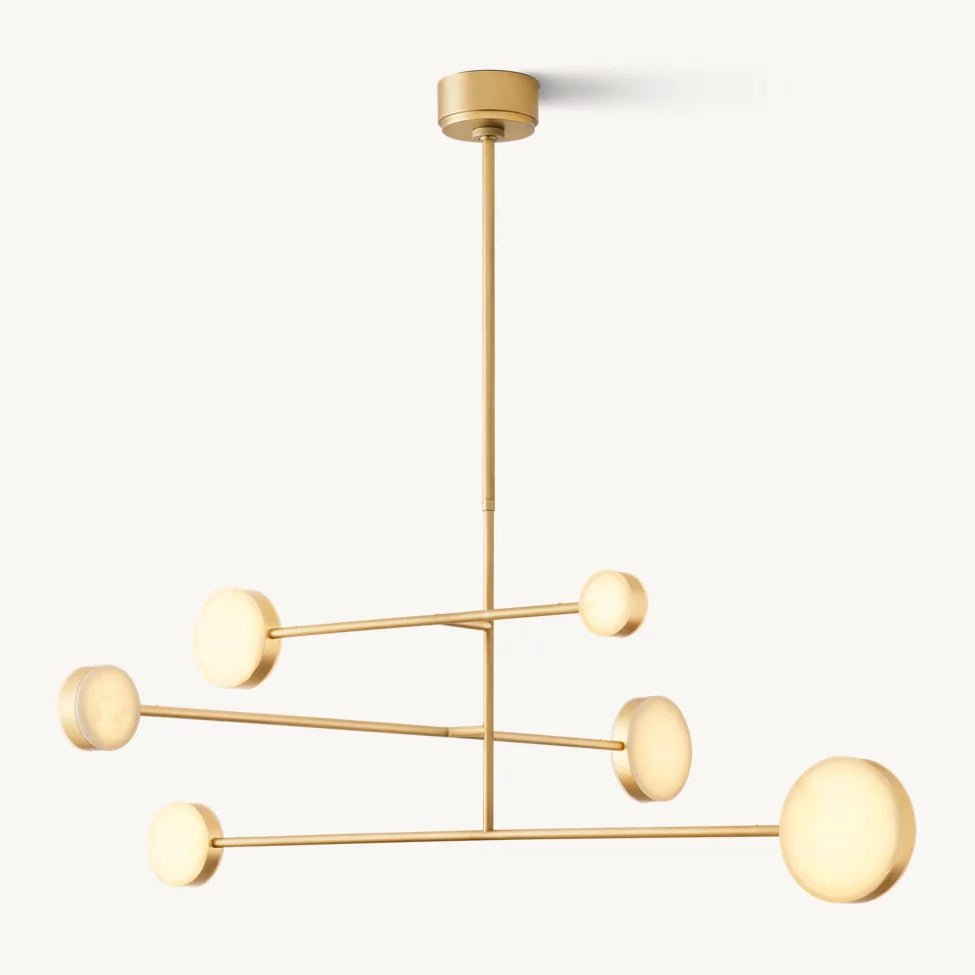 Alexander Modular Alabaster Mobile Chandelier 48"