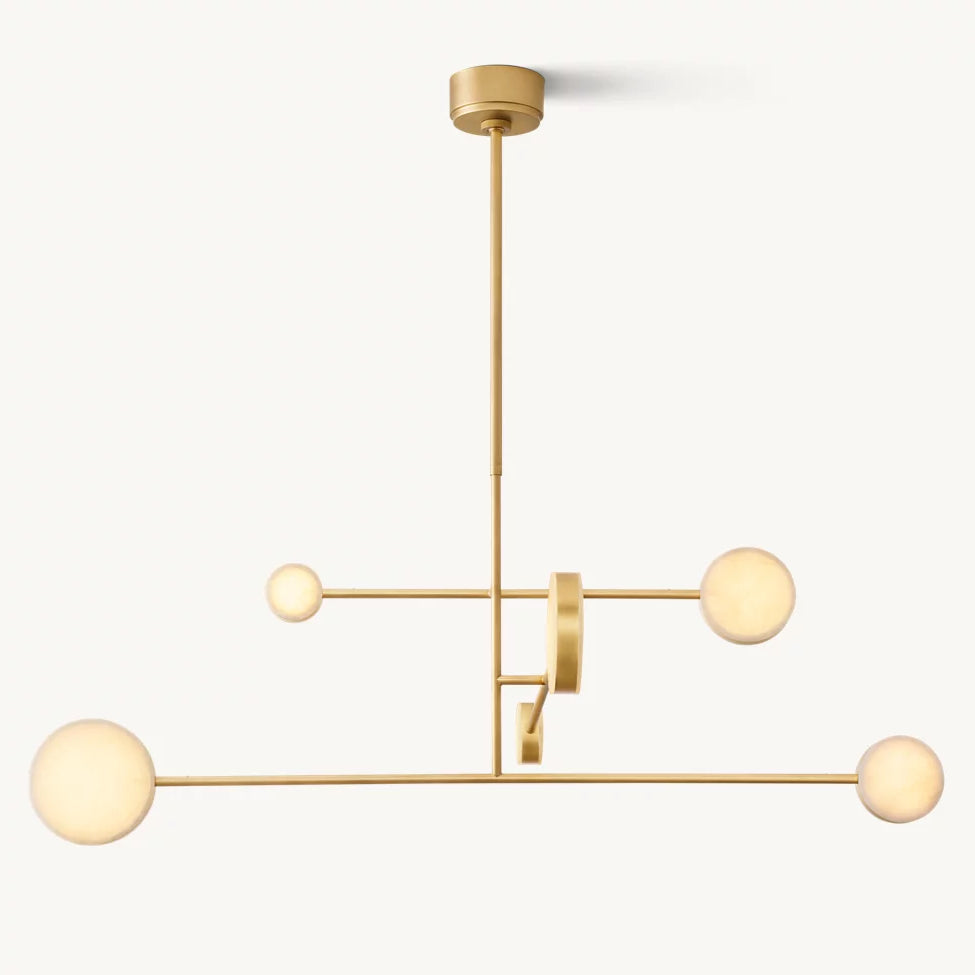 Alexander Modular Alabaster Mobile Chandelier 48"