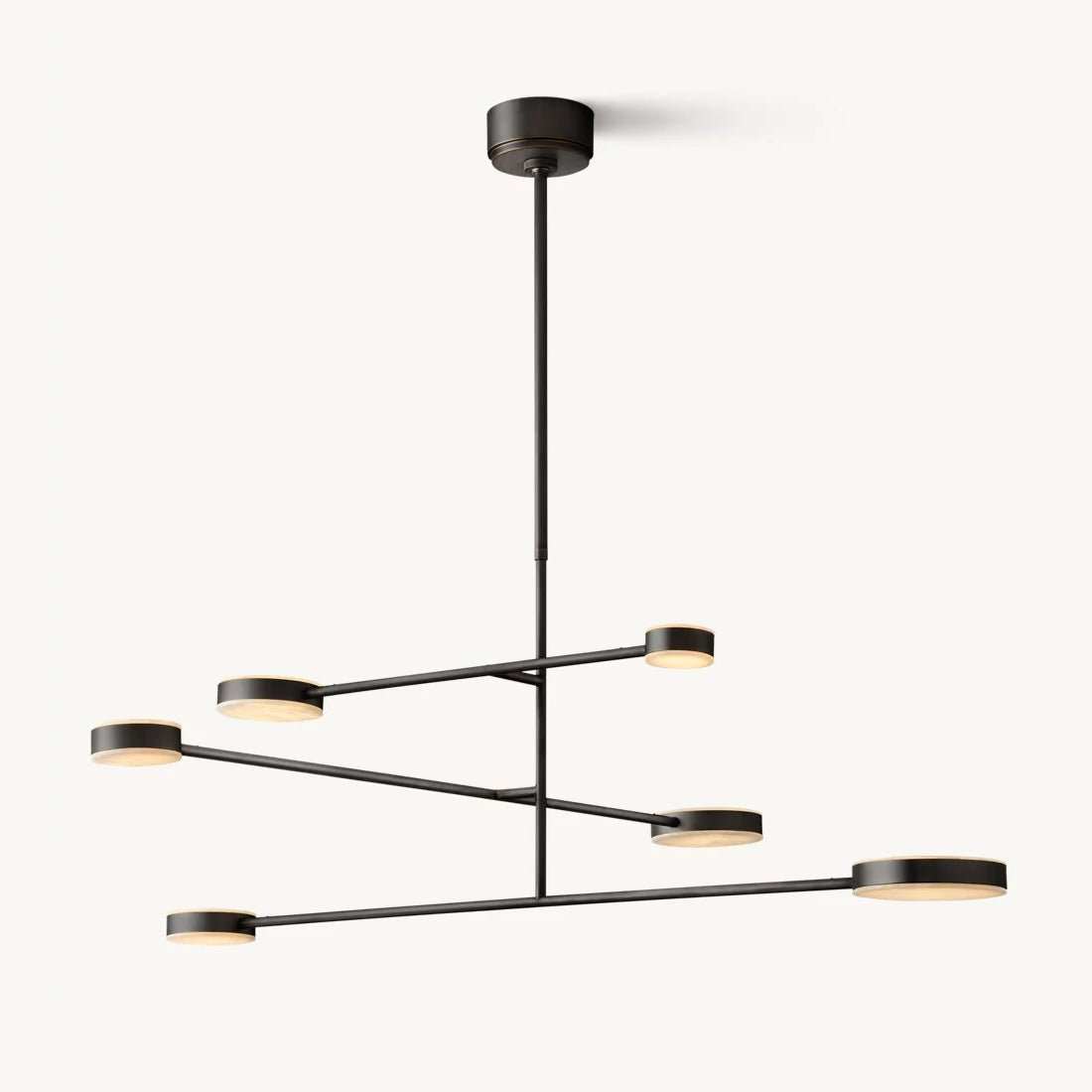 Alexander Modular Alabaster Mobile Chandelier 48"
