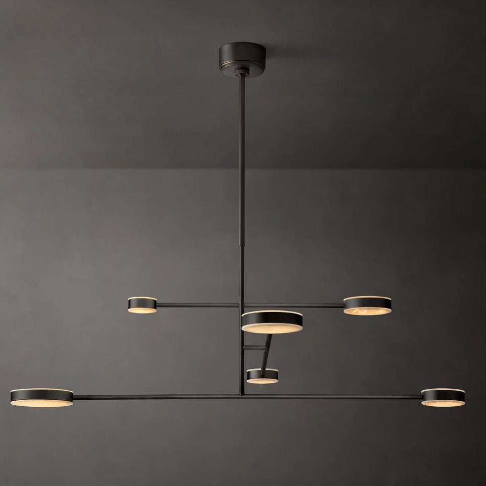 Alexander Modular Alabaster Mobile Chandelier 48"