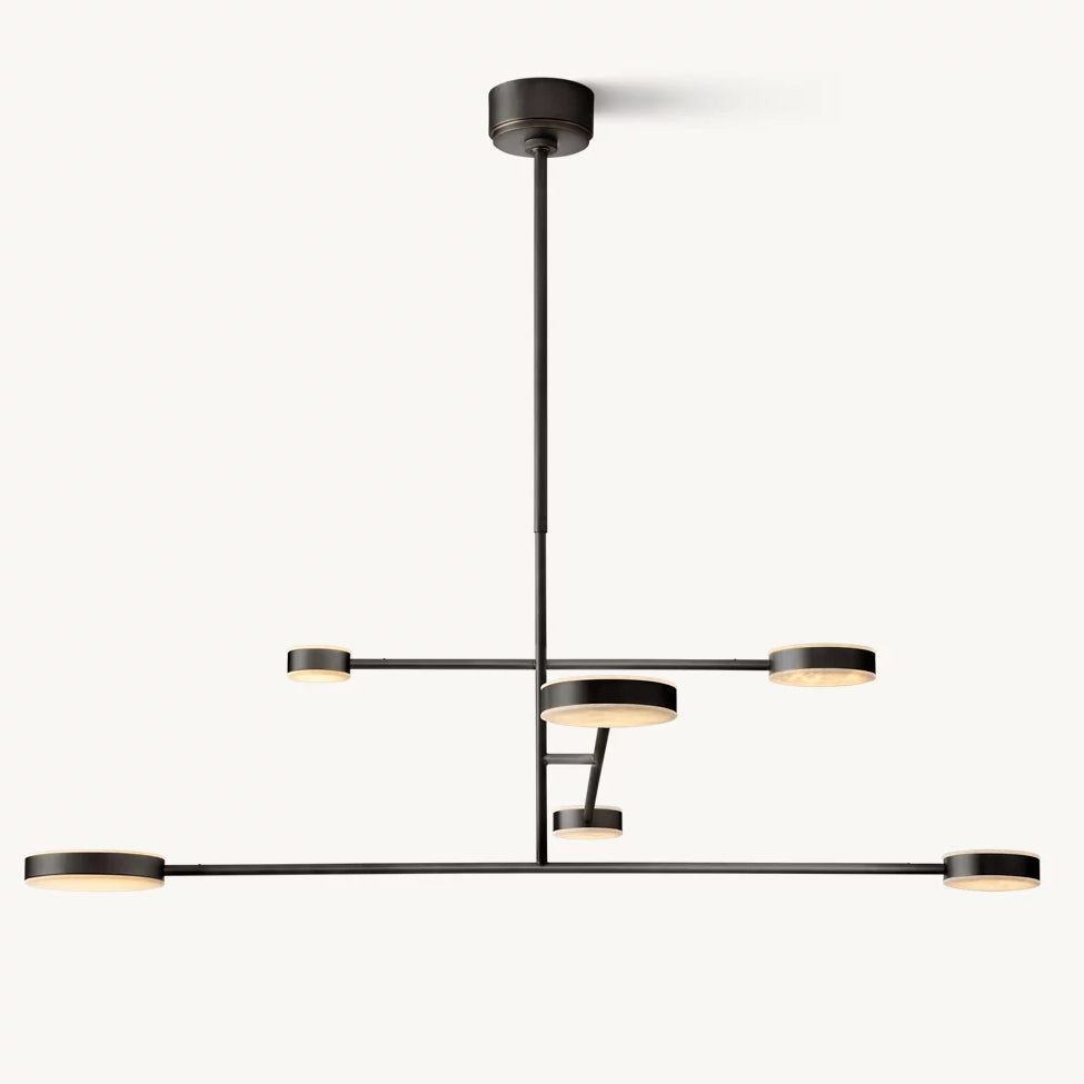 Alexander Modular Alabaster Mobile Chandelier 48"