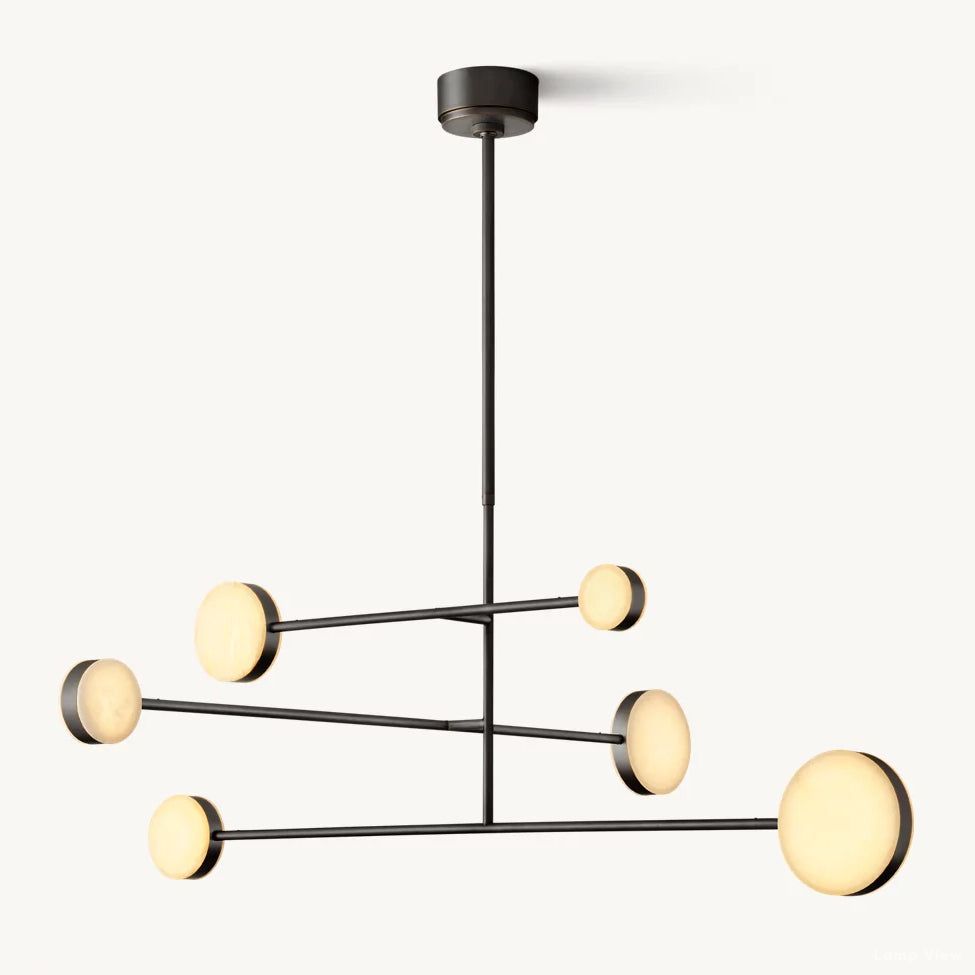 Alexander Modular Alabaster Mobile Chandelier 48"