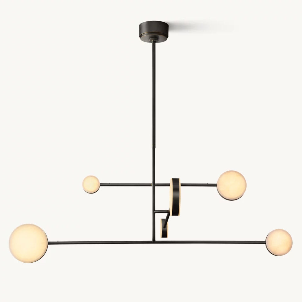 Alexander Modular Alabaster Mobile Chandelier 48"