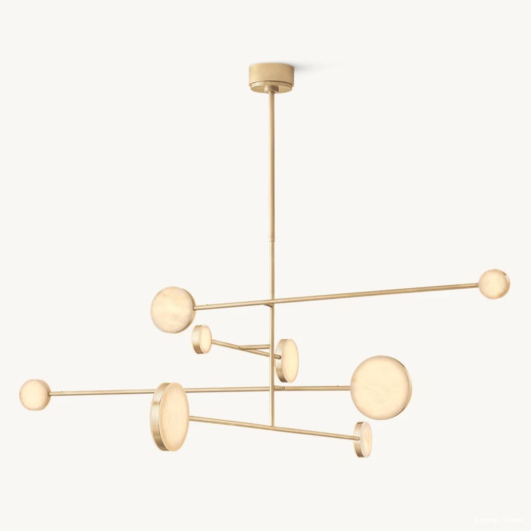 Alexander Modular Alabaster Mobile Chandelier 60"
