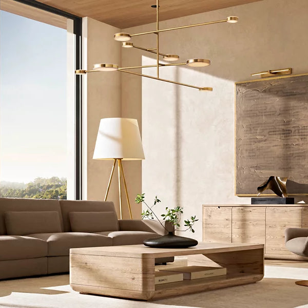 Alexander Modular Alabaster Mobile Chandelier 60"
