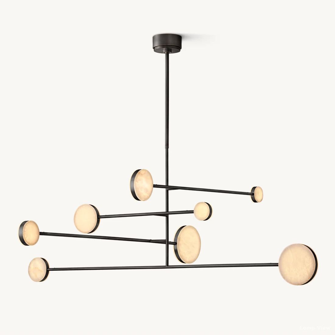 Alexander Modular Alabaster Mobile Chandelier 60"