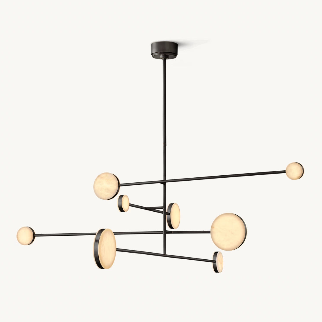 Alexander Modular Alabaster Mobile Chandelier 60"