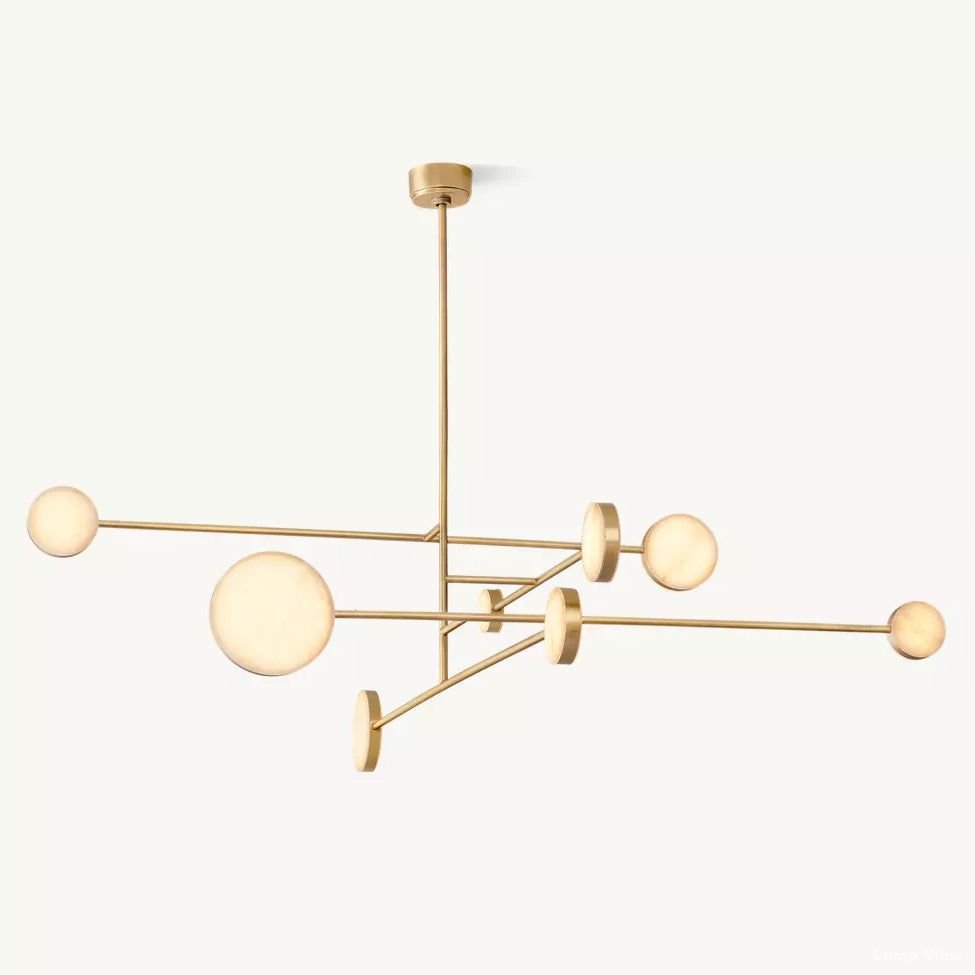 Alexander Modular Alabaster Mobile Chandelier 72"