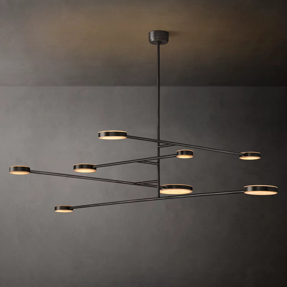 Alexander Modular Alabaster Mobile Chandelier 72"