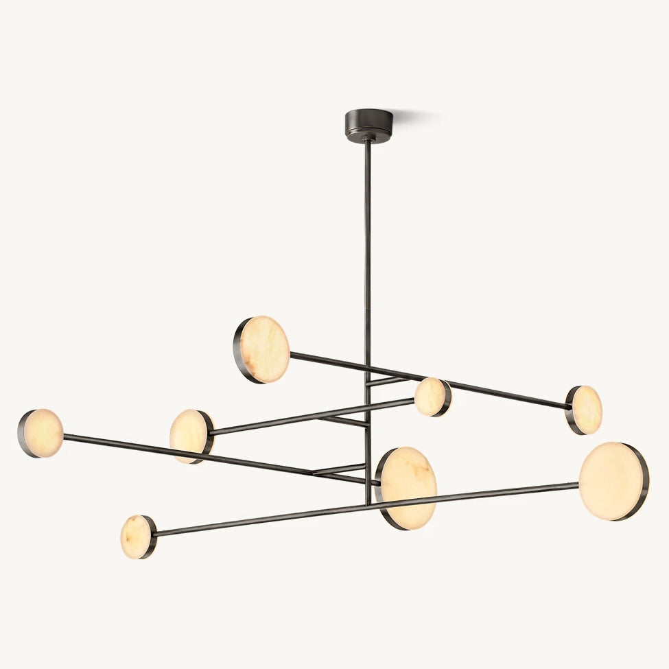 Alexander Modular Alabaster Mobile Chandelier 72"