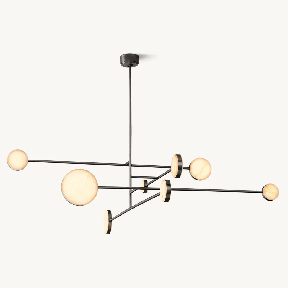 Alexander Modular Alabaster Mobile Chandelier 72"