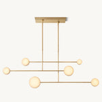 Alexander Modular Alabaster Linear Chandelier 72"