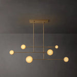 Alexander Modular Alabaster Linear Chandelier 54"