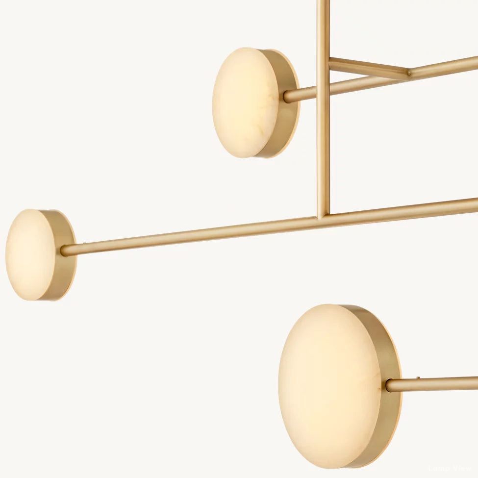 Alexander Modular Alabaster Linear Chandelier 72"