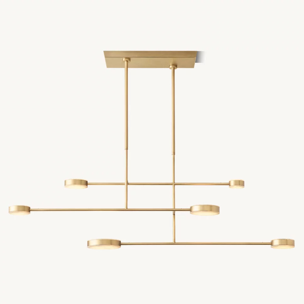 Alexander Modular Alabaster Linear Chandelier 72"