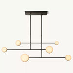 Alexander Modular Alabaster Linear Chandelier 54"