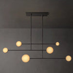 Alexander Modular Alabaster Linear Chandelier 72"