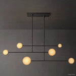 Alexander Modular Alabaster Linear Chandelier 72"