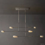 Alexander Modular Alabaster Linear Chandelier 72"
