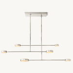 Alexander Modular Alabaster Linear Chandelier 54"
