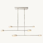 Alexander Modular Alabaster Linear Chandelier 72"