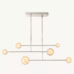 Alexander Modular Alabaster Linear Chandelier 72"