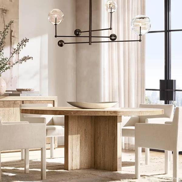 Callene Offset Globe Three-Arm Chandelier 46"