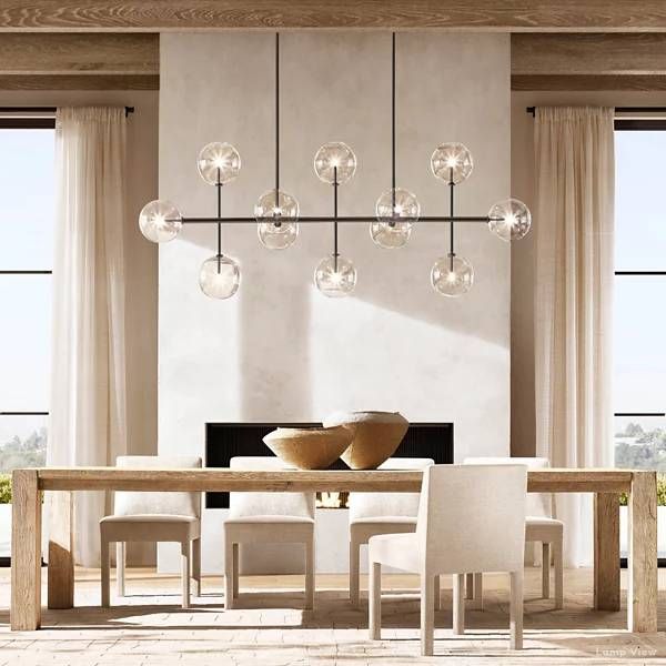 Callene Offset Globe Linear Chandelier 72"