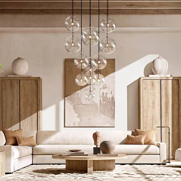 Callene Offset Globe Cluster Chandelier 44"