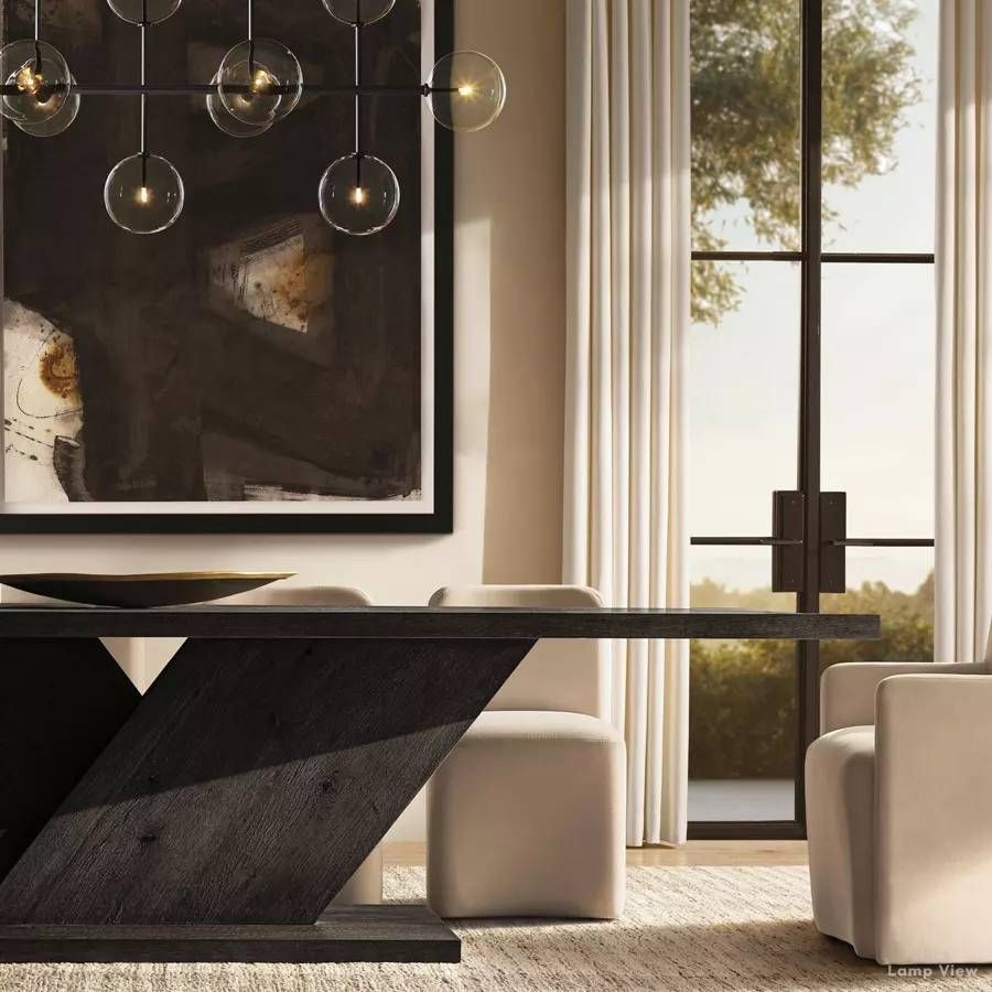 Callene Offset Globe Linear Chandelier 60"