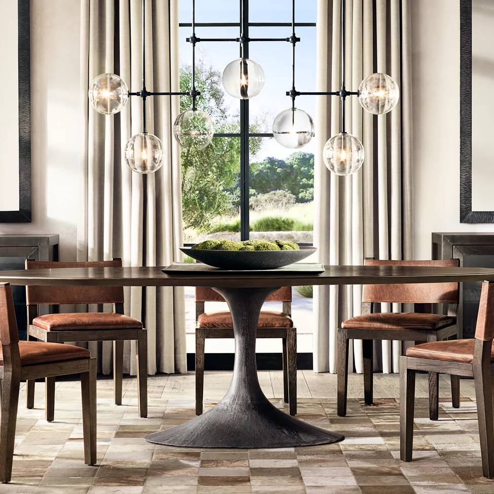Callene Offset Globe Linear Chandelier 60"