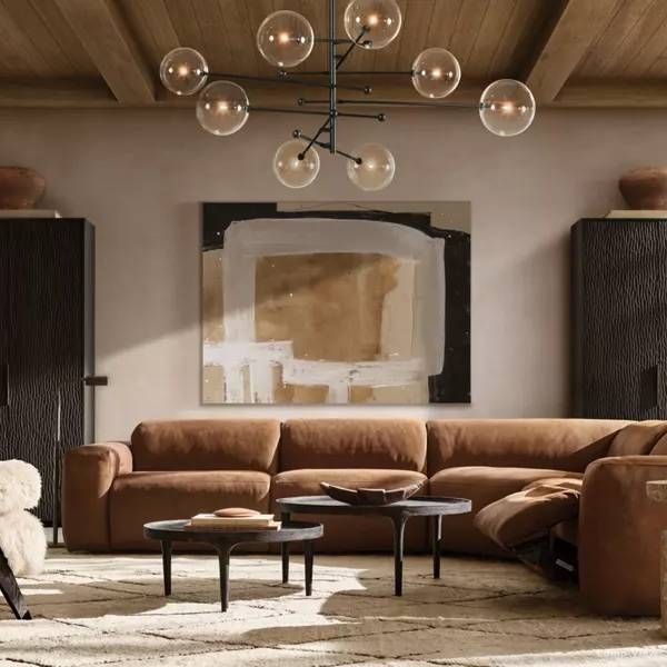 Callene Offset Globe Eight-Arm Chandelier 79"