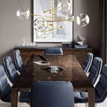 Callene Offset Globe Six-Arm Chandelier 55"