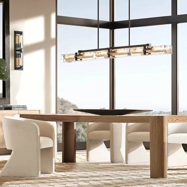 Savile Recessed Crystal Linear Chandelier 72"