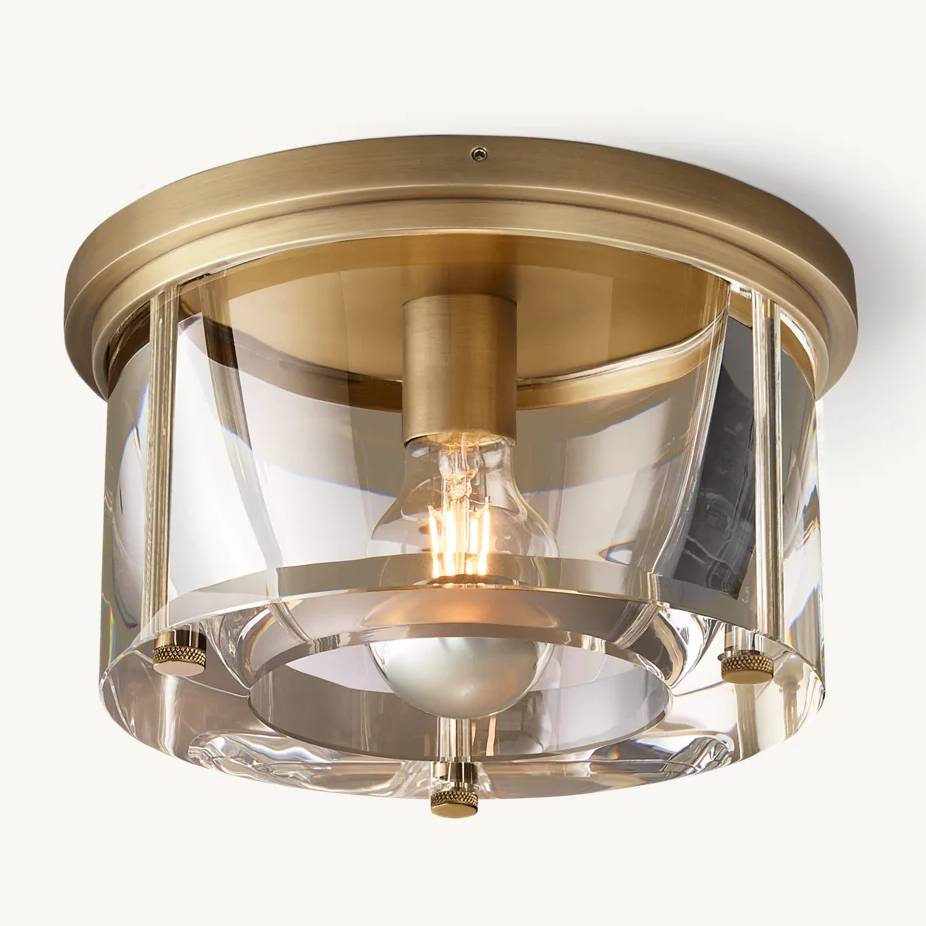Savile Recessed Crystal Round Flush Mount