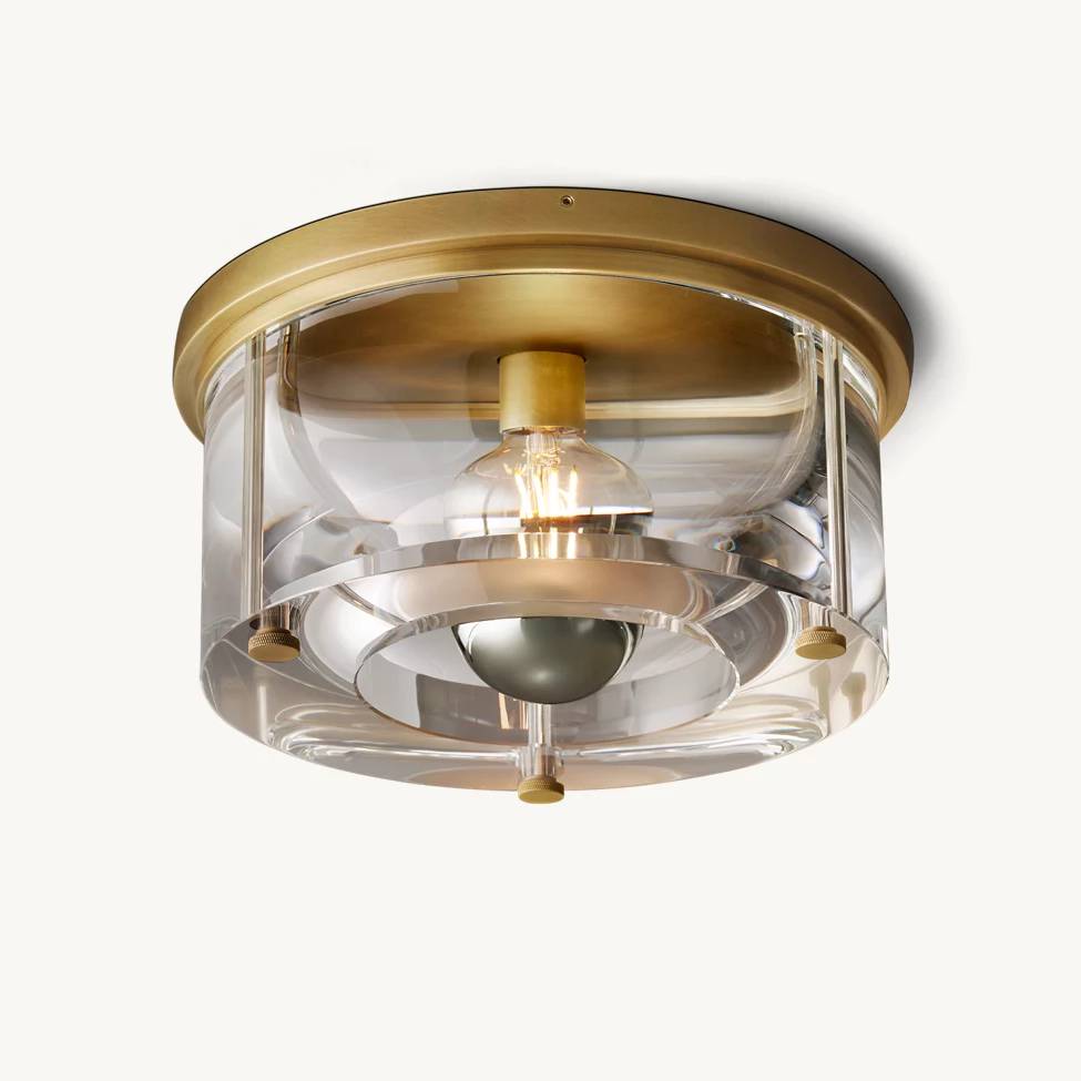 Savile Recessed Crystal Round Flush Mount