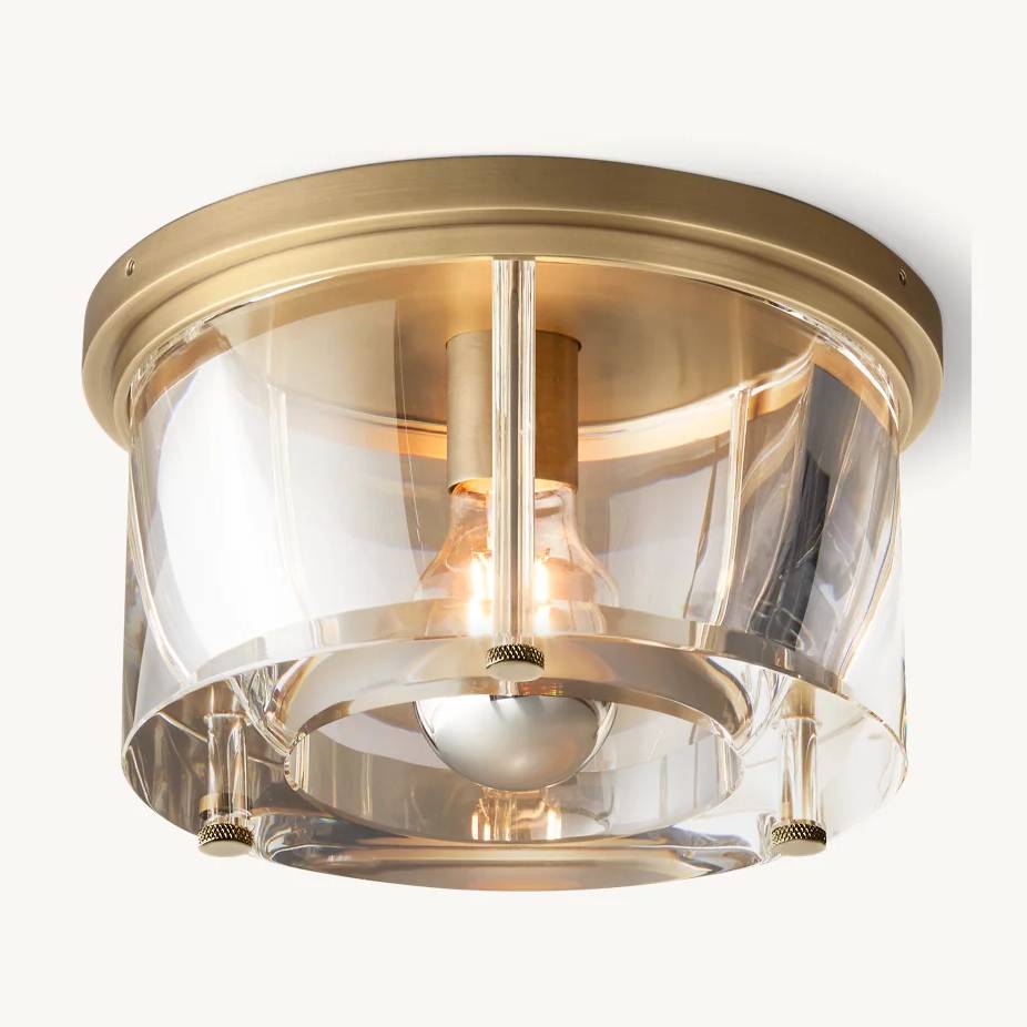 Savile Recessed Crystal Round Flush Mount