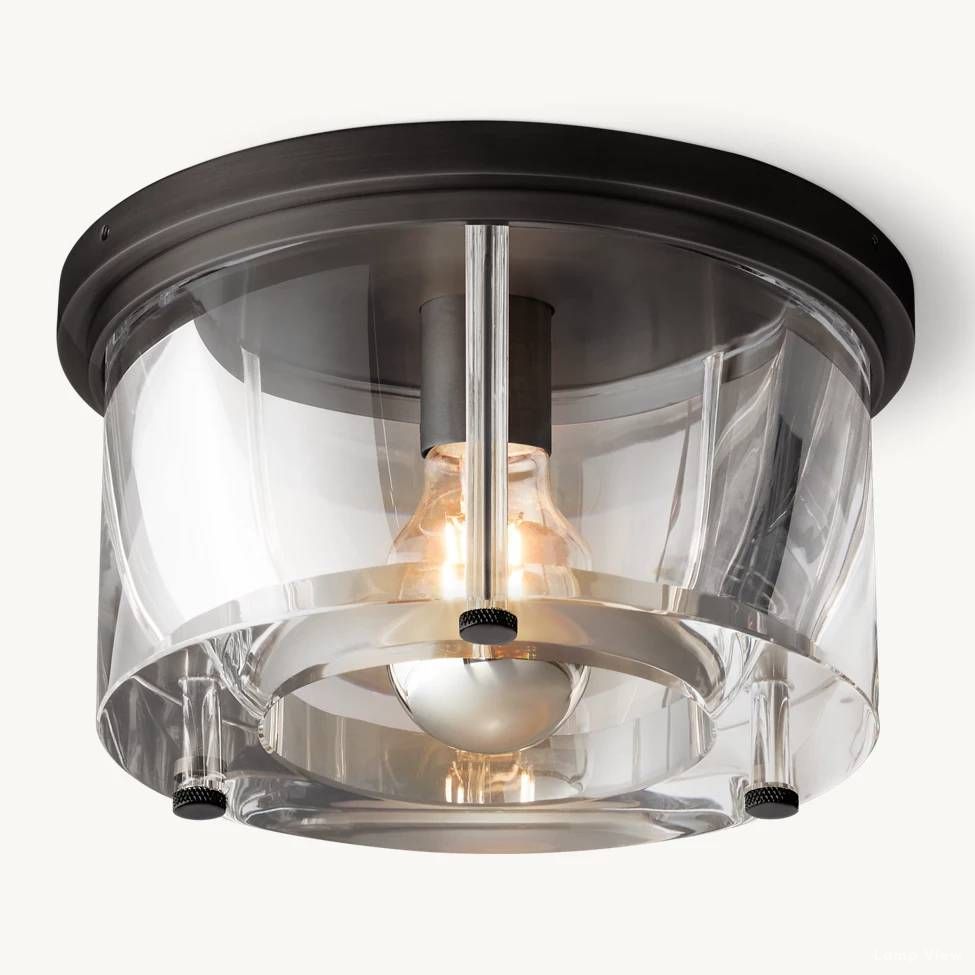 Savile Recessed Crystal Round Flush Mount
