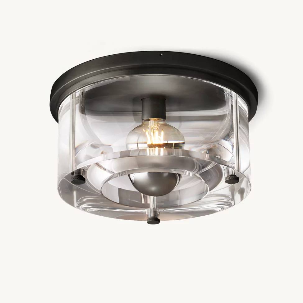 Savile Recessed Crystal Round Flush Mount