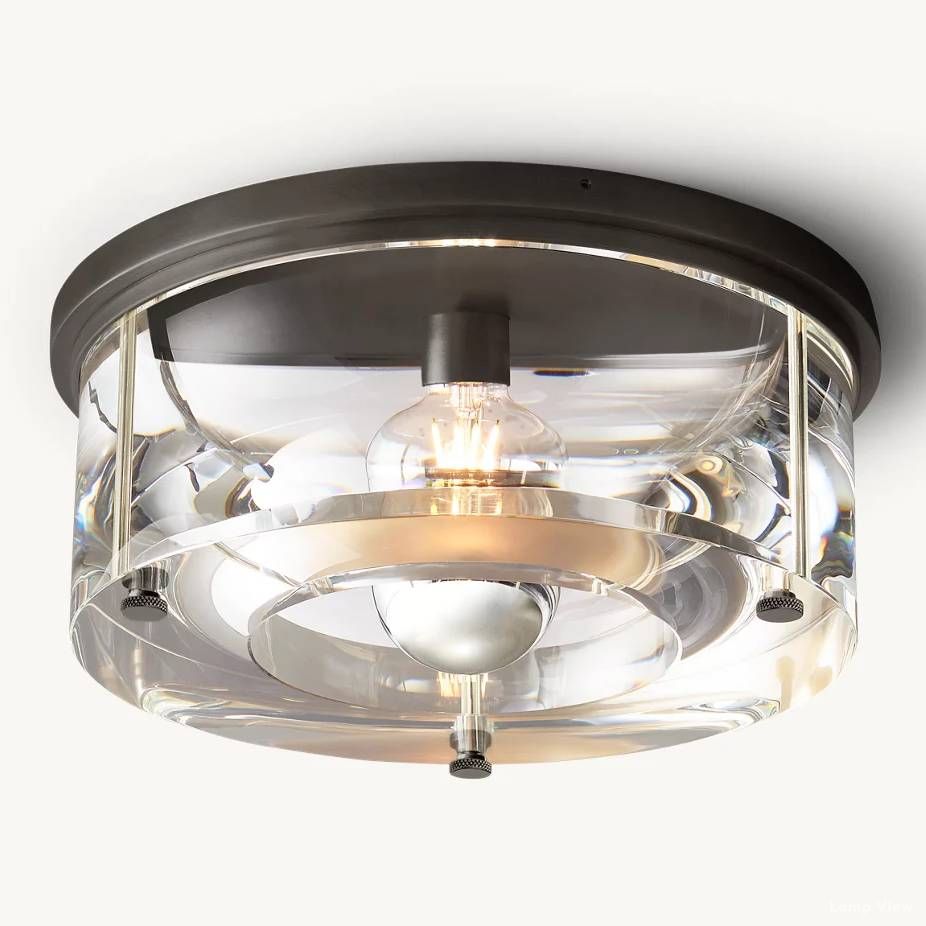Savile Recessed Crystal Round Flush Mount